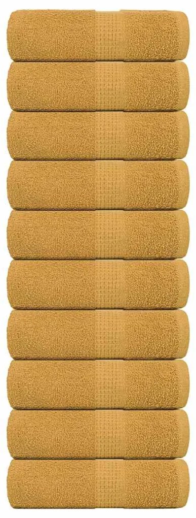 Toalhas de mãos 10 pcs 30x30 cm 360 g/m2 100% algodão ouro