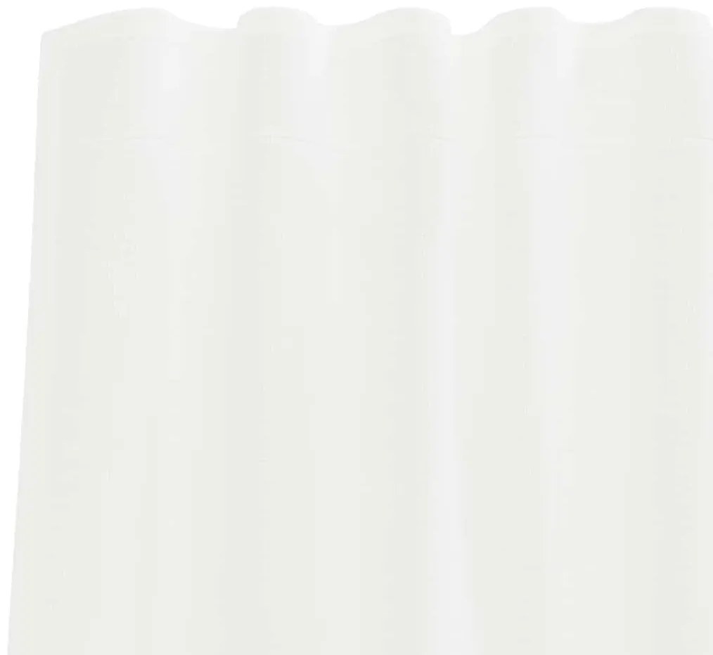 Cortinas de voile com bolsos para varão 2 pcs branco