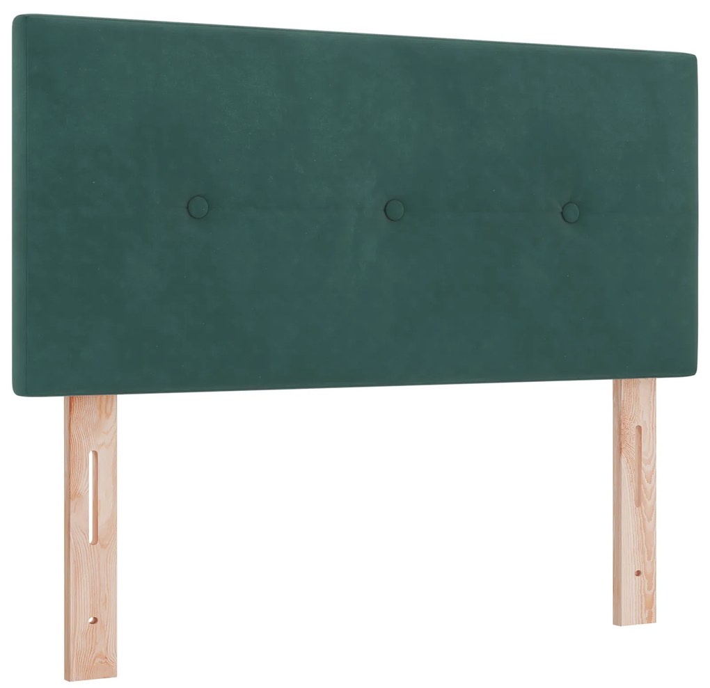 Cama Box da com Colchão Verde Escuro Individual Veludo