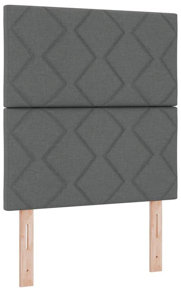 Cabeceira vidaXL Design Blocos de Diamante Cinza Escuro 80 cm Tecido,