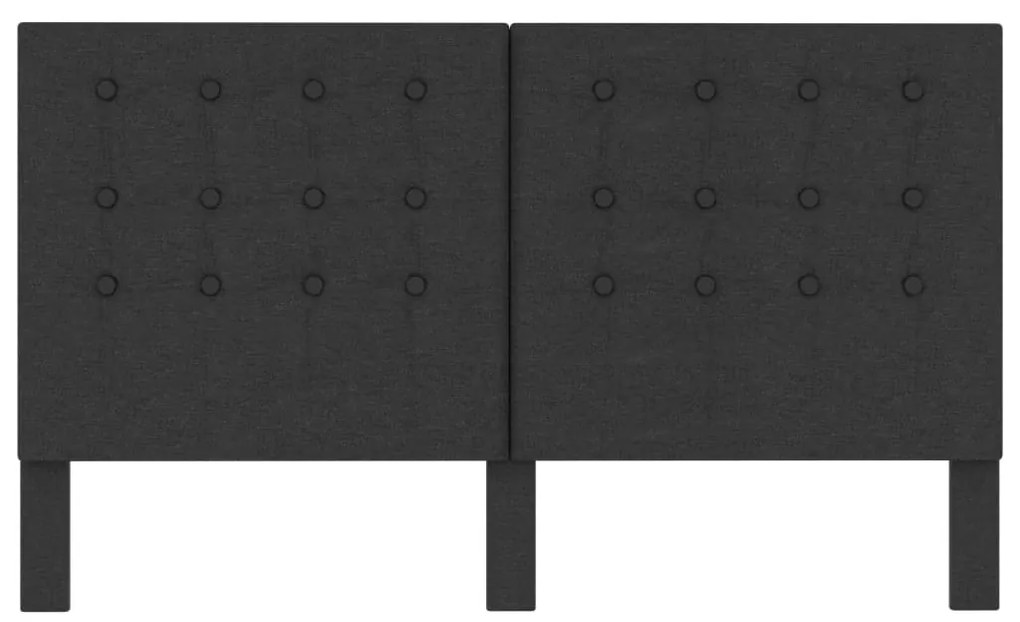 Cabeceira de cama acolchoada 160x200 cm tecido cinzento-escuro