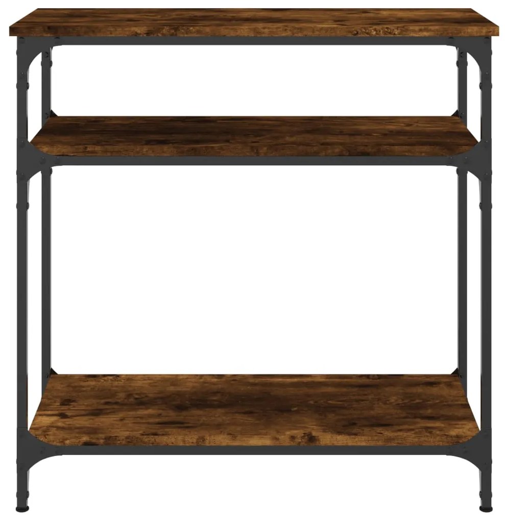 Mesa consola 75x29x75 cm derivados de madeira carvalho fumado