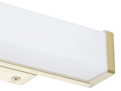 Candeeiro de parede para casa de banho em latão 32 cm com LED IP44 - Cascada Moderno