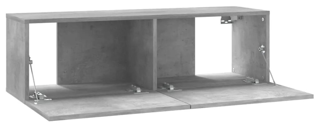 Móvel de TV 100x30x30 cm derivados de madeira cinzento cimento