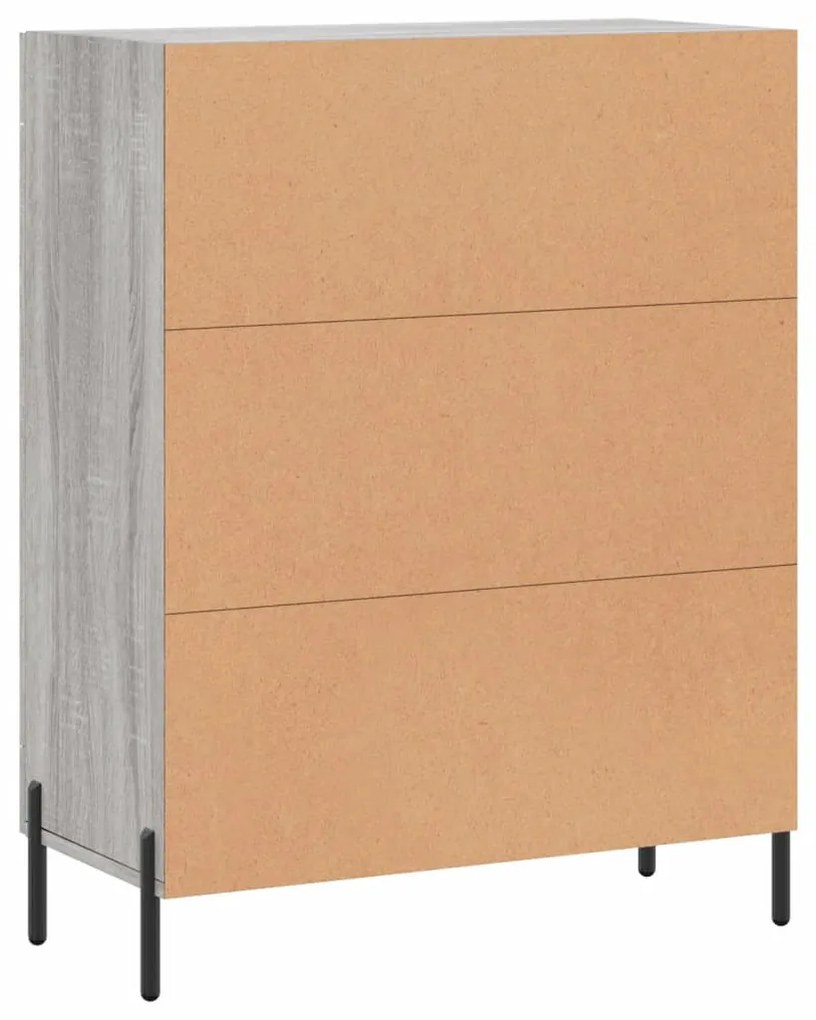 Aparador 69,5x34x90 cm derivados de madeira cinzento sonoma