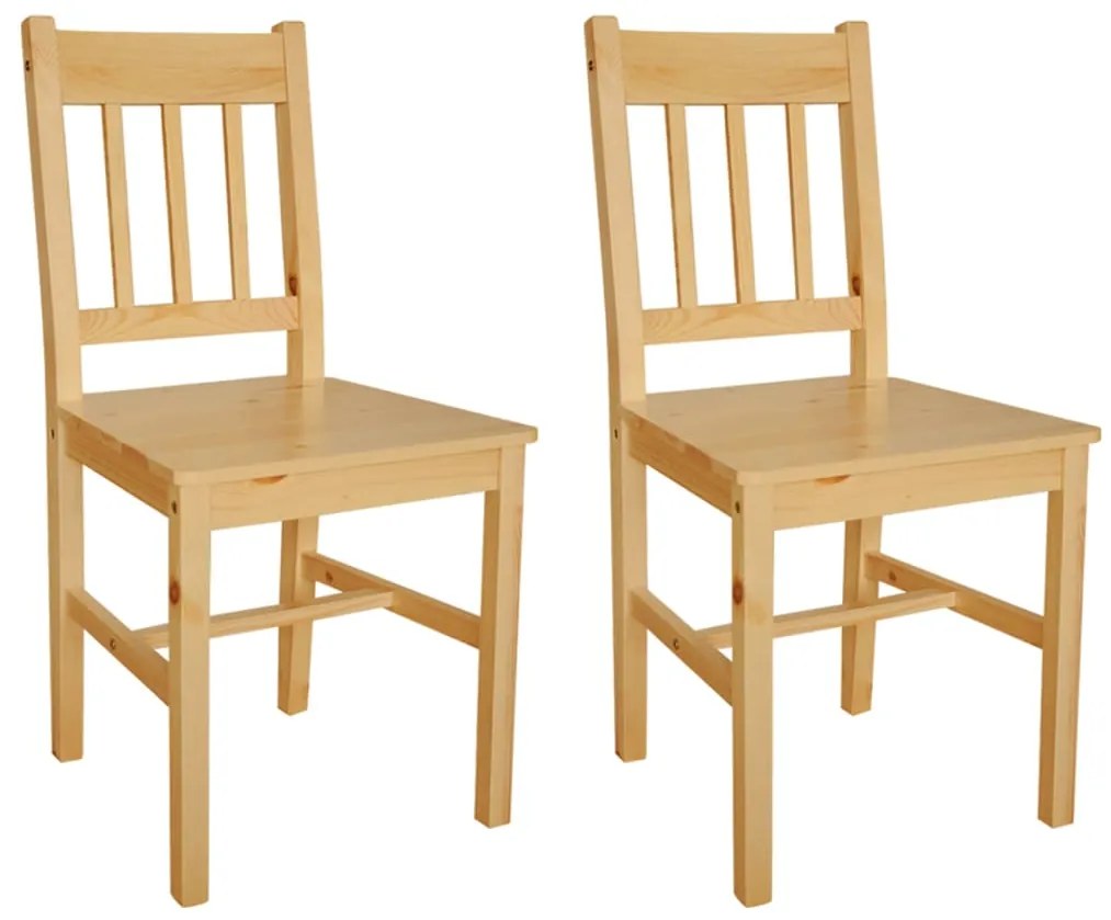 vidaXL Cadeiras de jantar 2 pcs madeira de pinho