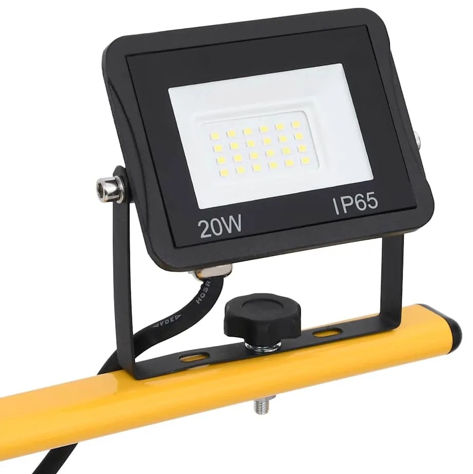 Projetor c/ iluminação LED e tripé 2x20 W branco frio