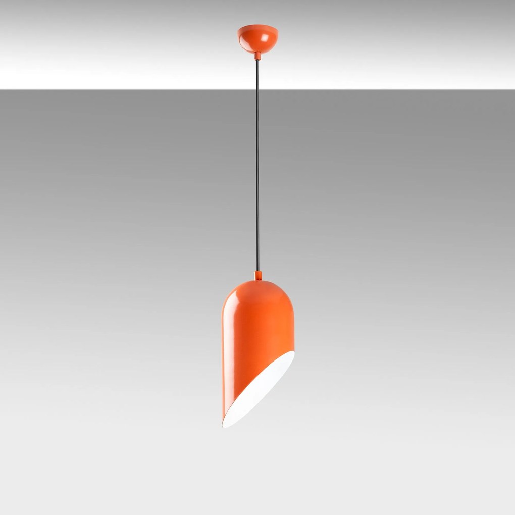 Candeeiro de Teto Kesik – Laranja – Ø14 h:25 cm