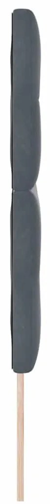 Cabeceira LED vidaXL Cinza Escuro 80 cm Veludo