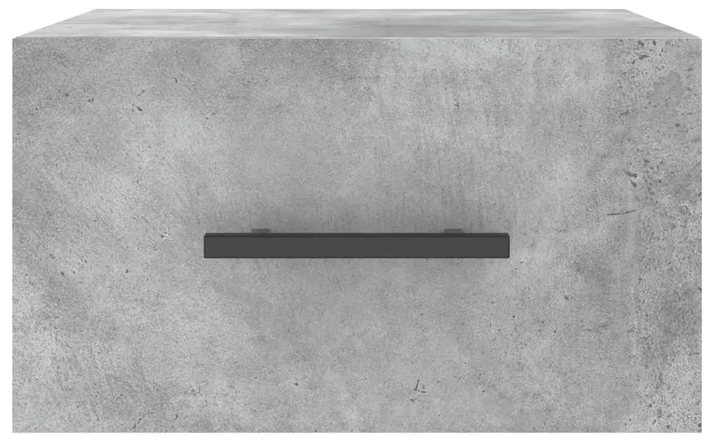 Mesas de cabeceira parede 2 pcs 35x35x20 cm cinza cimento