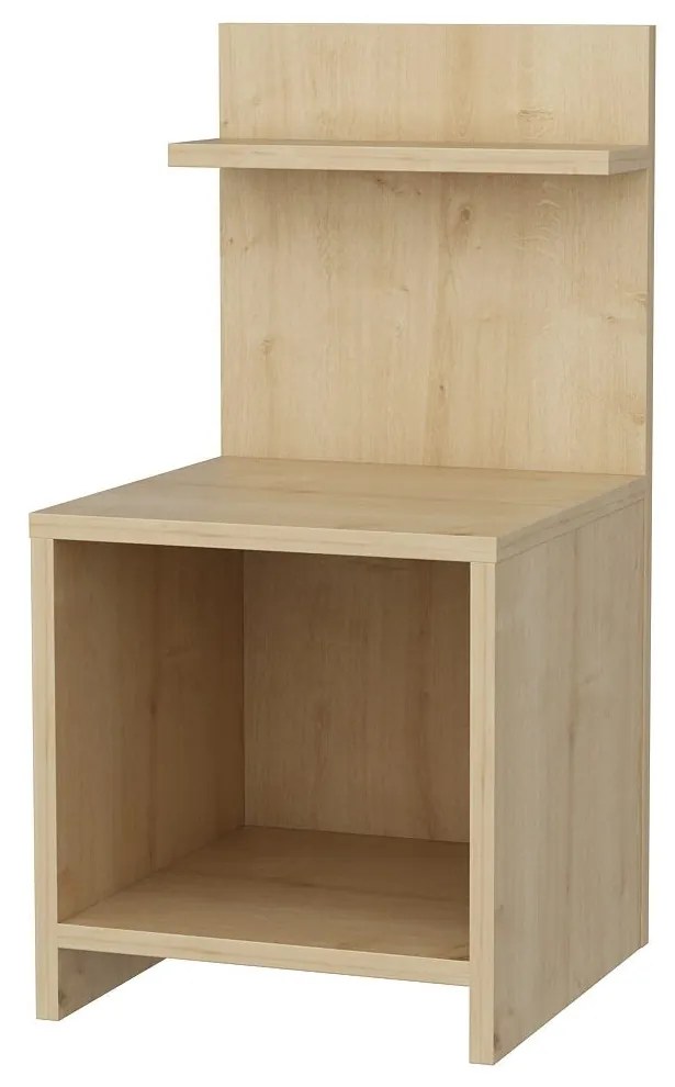 Mesa de Cabeceira Ullman – Cor Carvalho – 35,6 cm x 37,4 cm x 72 cm