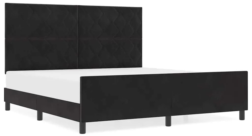 Estrutura de Cama vidaXL Preta 180x200 cm Veludo