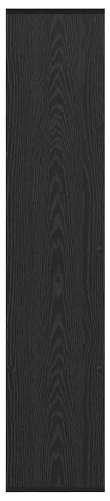 Gabinete de Livros Carvalho preto 132 x 29 x 141.5 cm