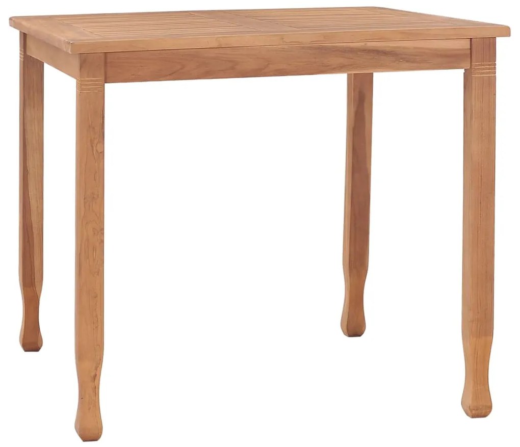 315464 vidaXL Mesa de jantar p/ jardim 85x85x75 madeira de teca maciça