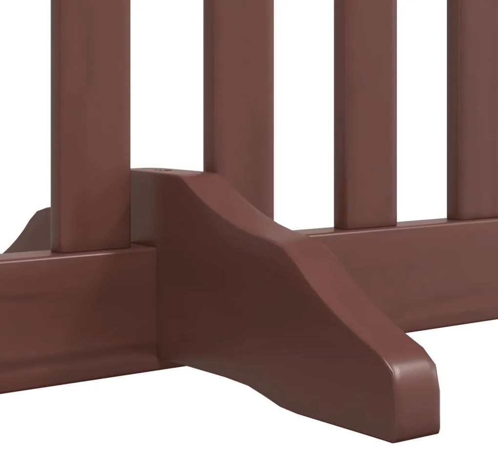 Portão p/ cães c/ porta dobrável 4 painéis 320cm álamo castanho