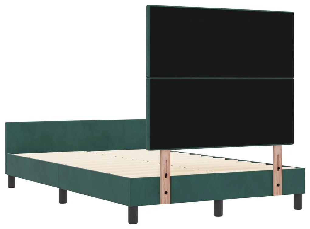 Cama vidaXL Verde Escuro 120x200 cm Veludo