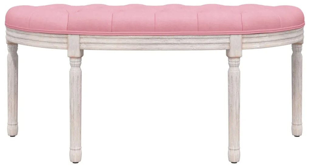 Banco 110,5x45x49 cm veludo rosa