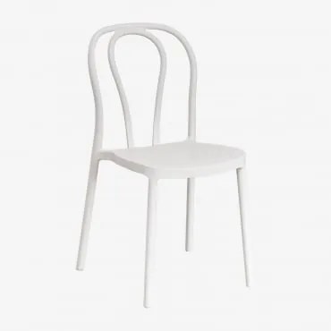 Pack De 2 Cadeiras De Jardim Empilháveis Em Polipropileno Mizzi Branco Glacial - Sklum