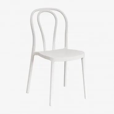 Pacote de 2 cadeiras de jardim empilháveis Mizzi Gardénia Branco - Sklum
