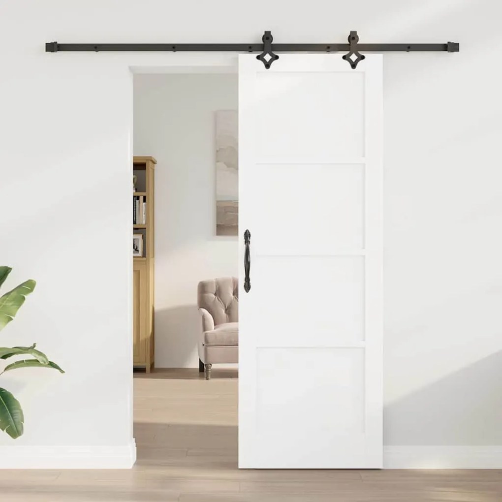 Porta Deslizante vidaXL com Conjunto de Ferragens "ORKDAL" de Madeira
