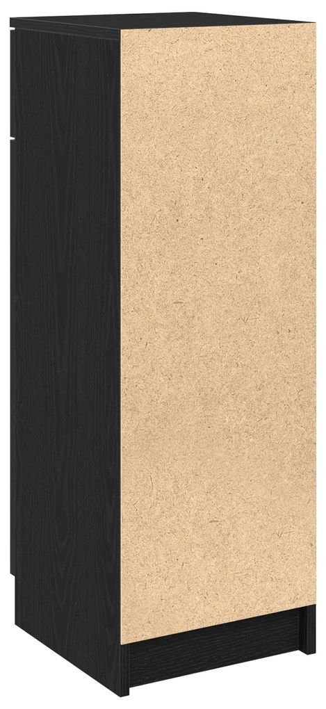 Armário de Casa de Banho Carvalho Preto 32x34x90 cm Madeira de Engenha