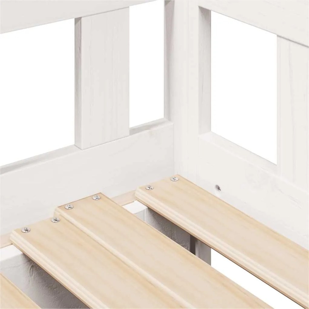 Sofá-cama com gavetão e gavetas sem colchão 90x190 cm branco