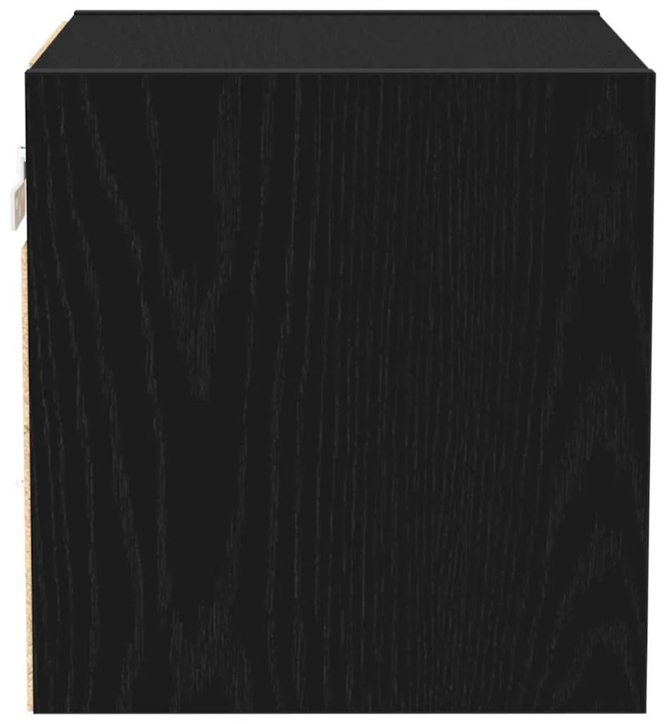 Armário para TV LED vidaXL Preto Carvalho 30x28,5x30 cm Madeira engenh