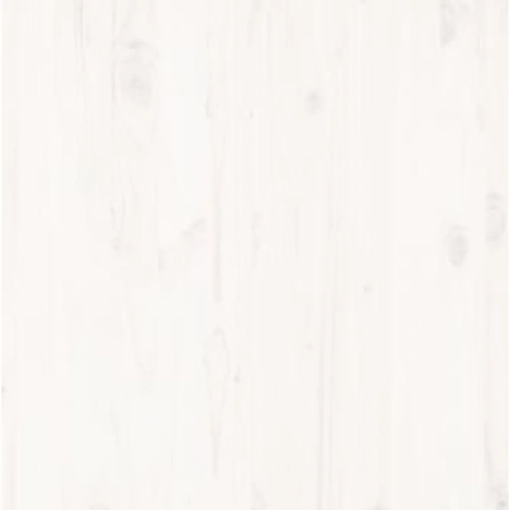 Estrutura de cama casal 135x190 cm madeira maciça branco