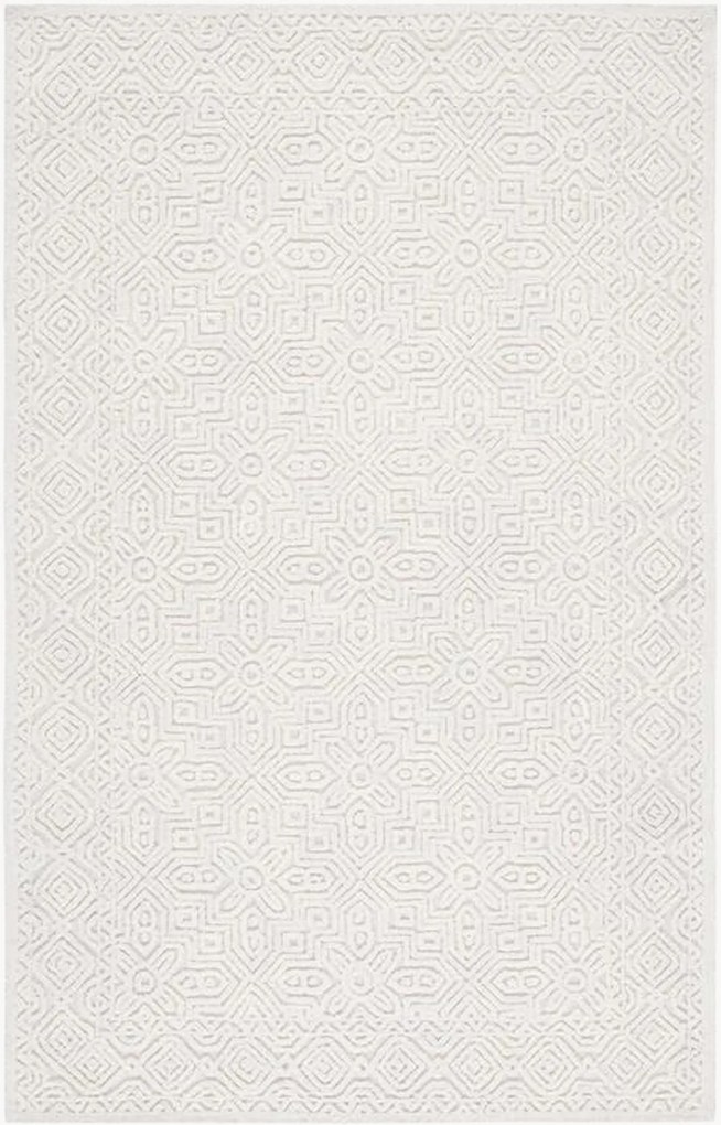 Tapete de lã artesanal com pelo comprido e curto Mariselle