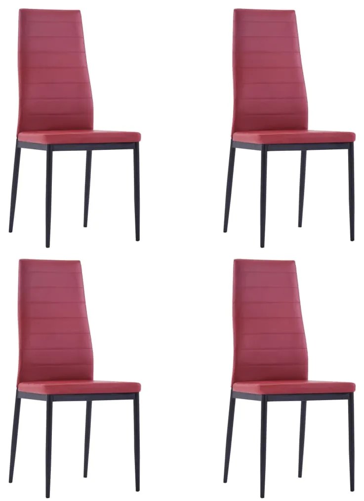 Conjunto de jantar 5 pcs vermelho tinto