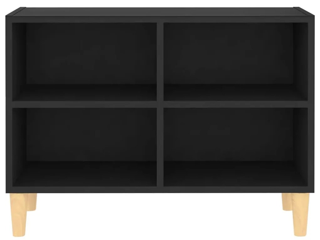 Móvel de TV Larn com 4 Prateleiras de 69 cm - Preto - Design Nórdico