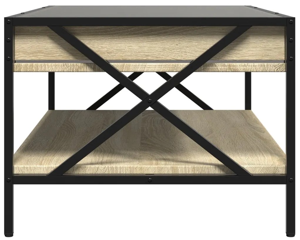 Mesa de centro luzes LED Infinity 90x50x38 cm carvalho sonoma