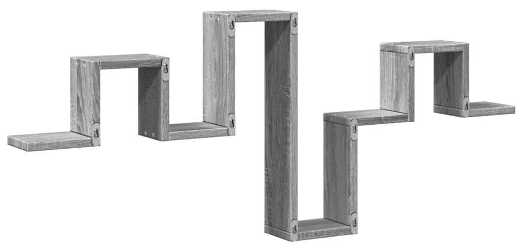 Estante parede 104,5x10x43 cm derivados madeira cinzento sonoma