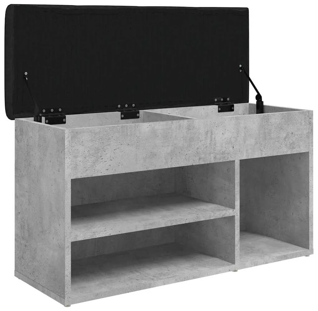 Banco sapateira 82x32x45,5cm derivados madeira cinzento cimento