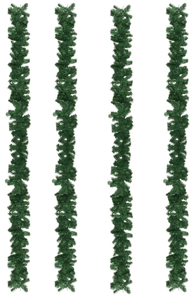 Grinalda de Natal 4 pcs 270 cm PVC verde