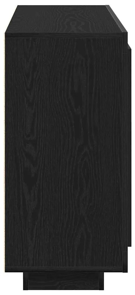 Sideboard vidaXL Preto Carvalho 92x35x75 cm Madeira de engenharia