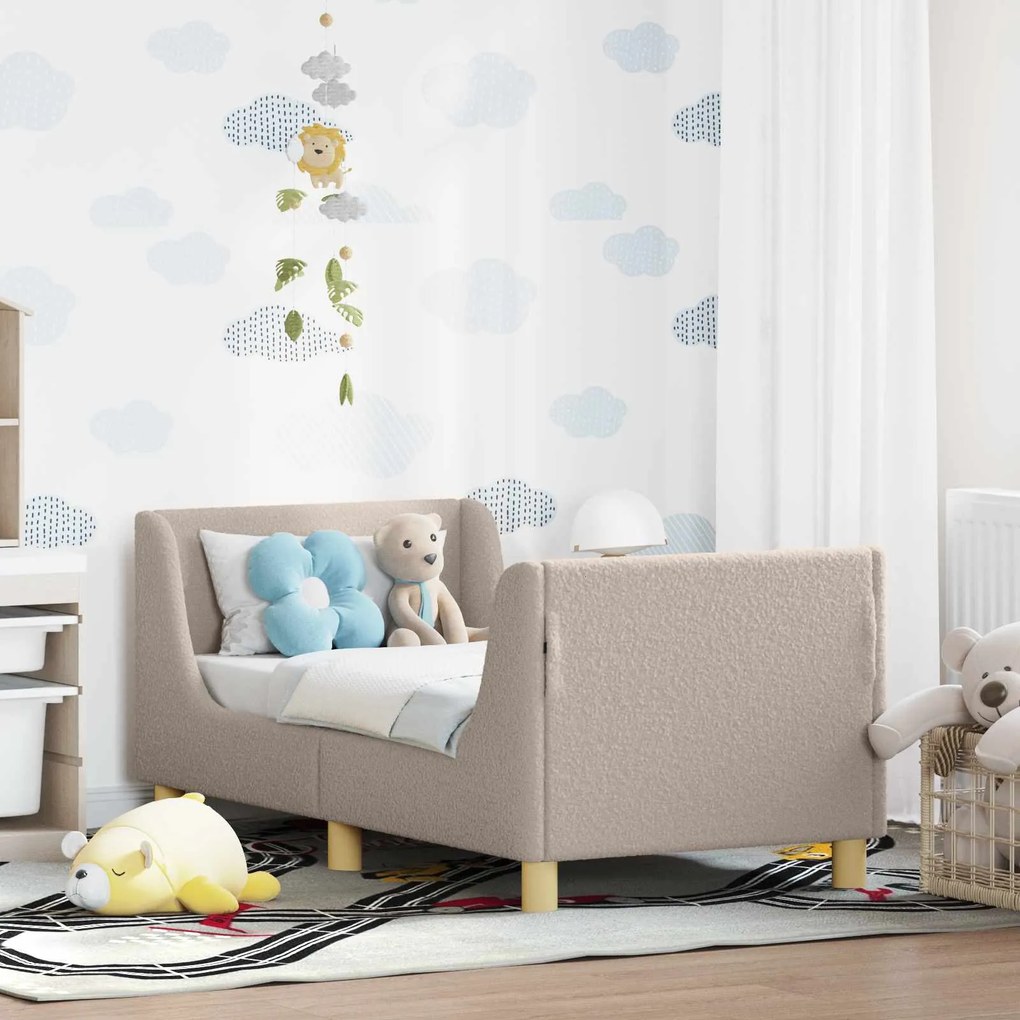 vidaXL Estrutura de Cama para Criança com Cabeceira Cinzento-claro