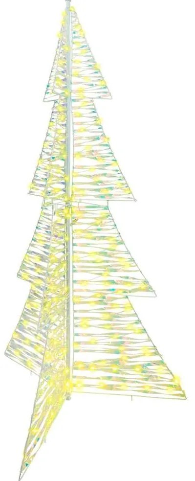 vidaXL Árvore de Natal com 240 LEDs Branco quente 180 cm PET