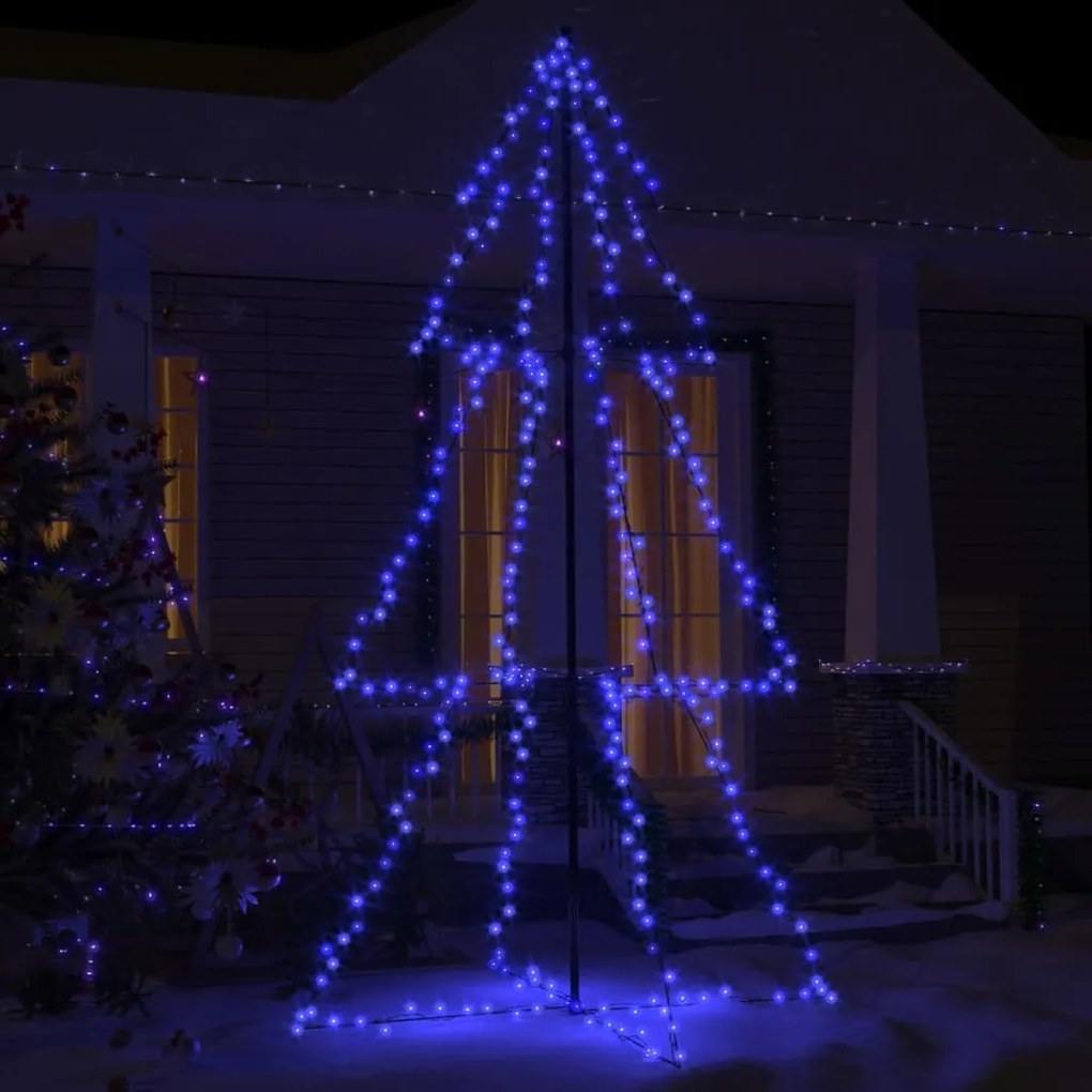 vidaXL Árvore de Natal em cone 300 LEDs 120x220 cm interior e exterior