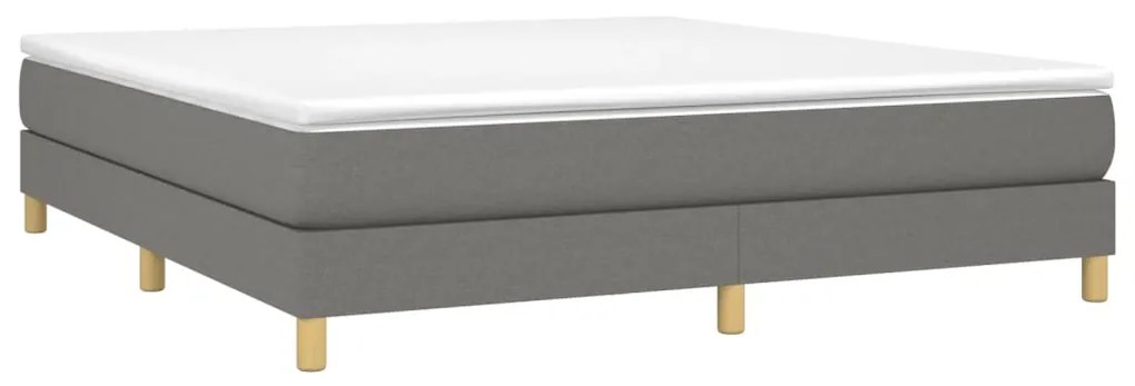 Estrutura de cama sem colchão 160x200 cm tecido cinzento-escuro