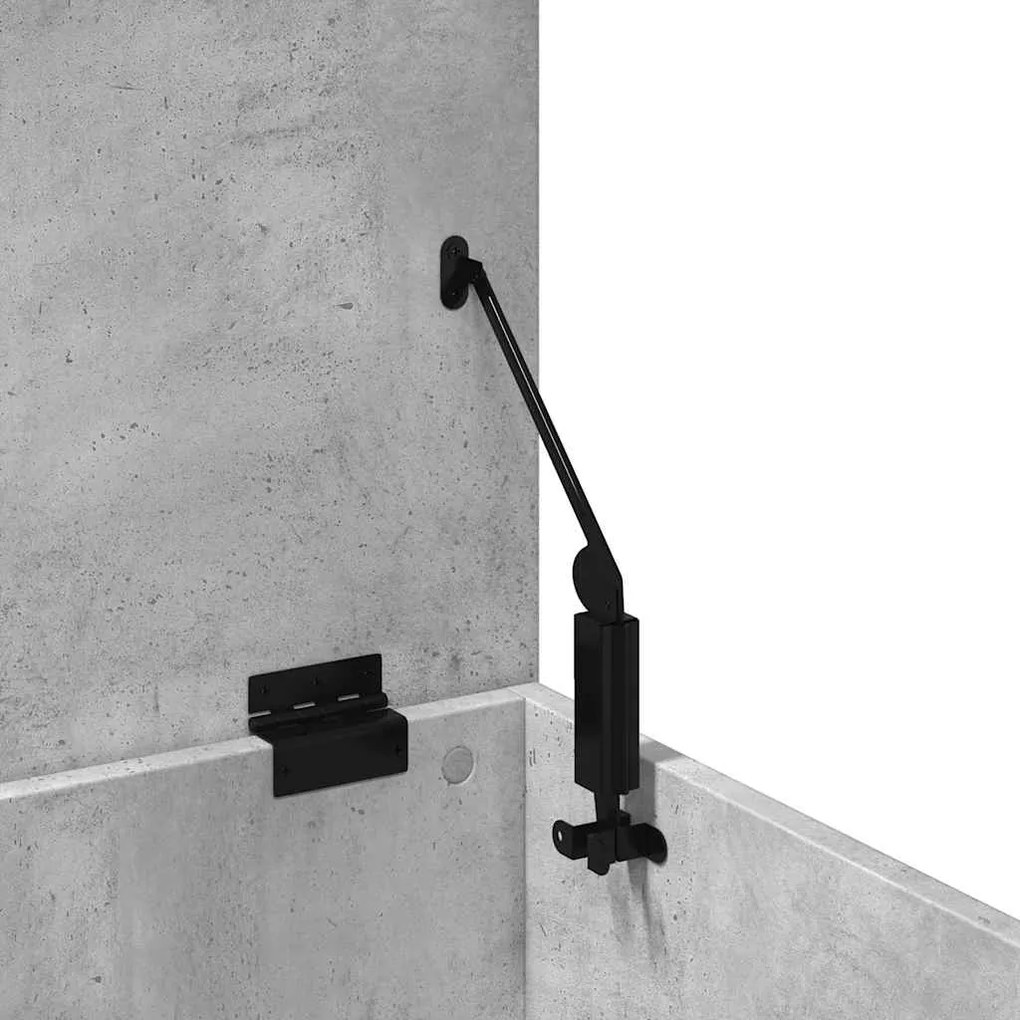 Caixa de arrumação 90x35x35 cm derivados madeira cinza cimento