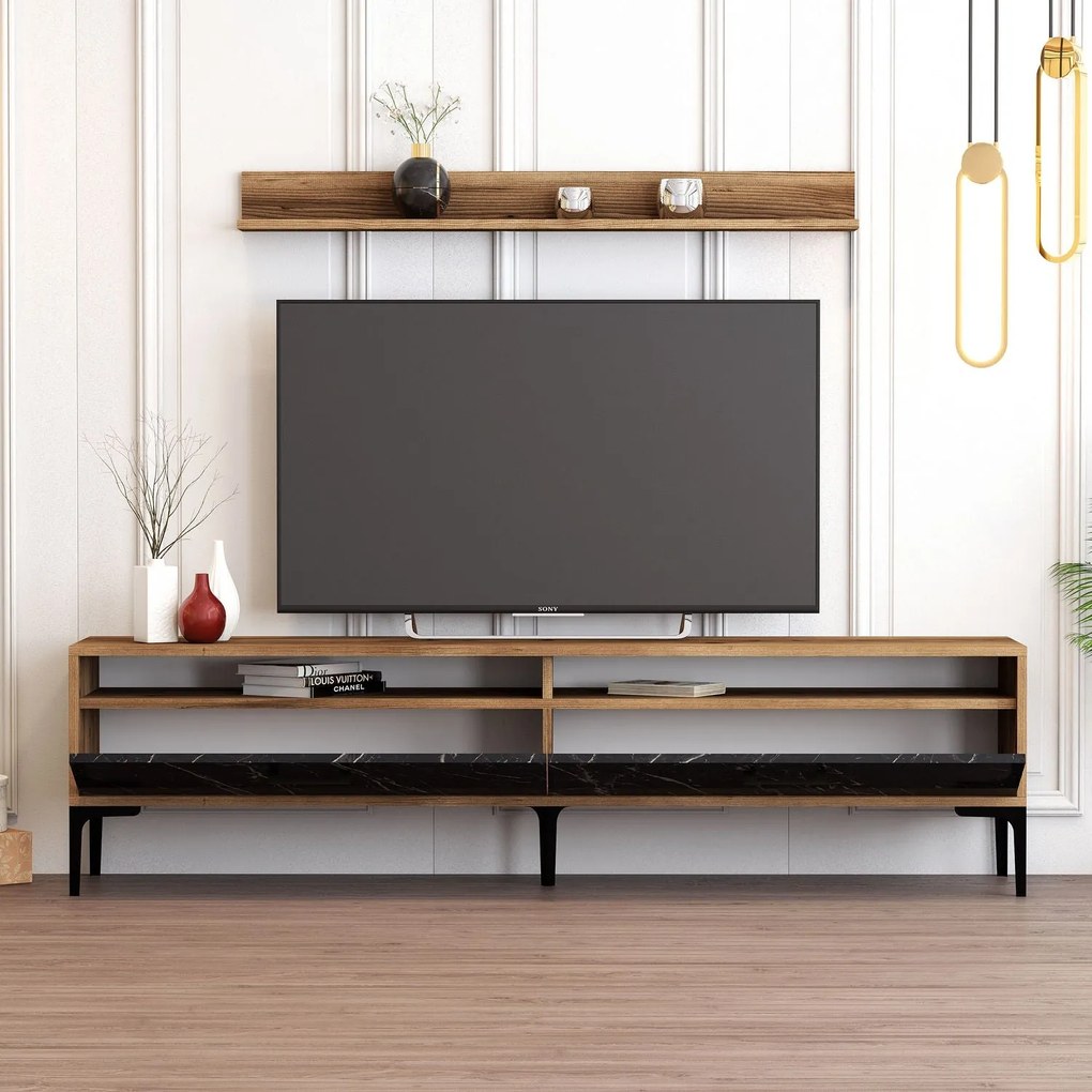 Unidade TV Istanbul – Nogueira e Preto – 180 cm x 47 cm x 35 cm