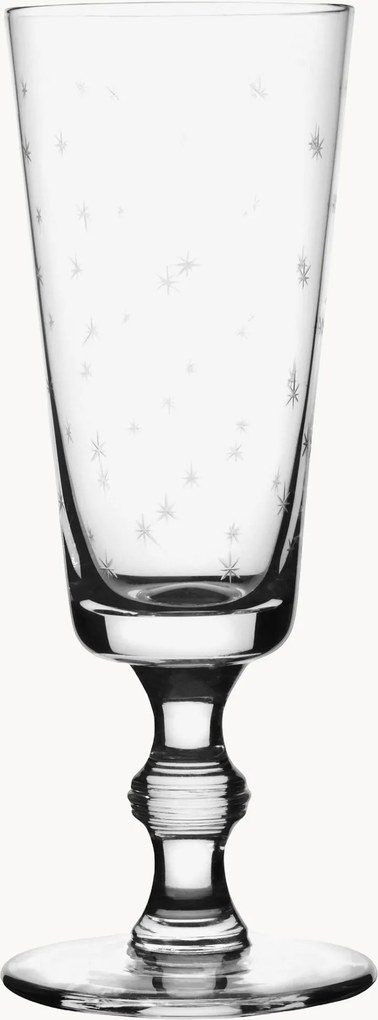 Copos de champanhe em cristal artesanal Stars, conjunto de 4