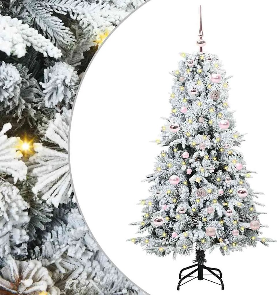 vidaXL Árvore de Natal Articulada Artificial Branco 150 cm PE e PVC