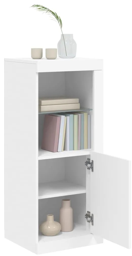 Aparador com luzes LED 41x37x100 cm branco