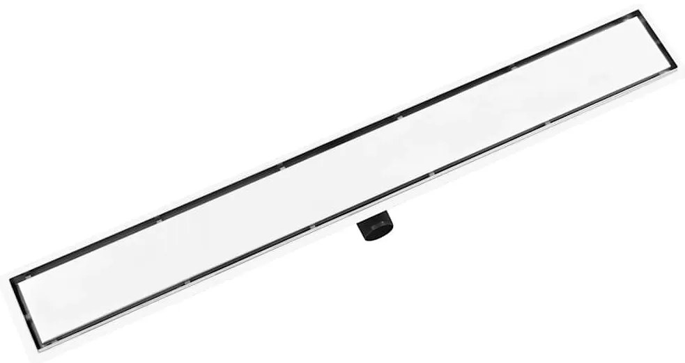 Dreno de chuveiro com tampa 2 em 1 103x14 cm aço inoxidável
