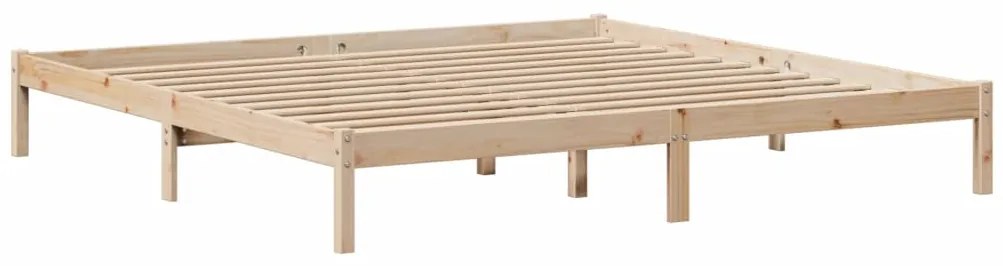 Cama com estante sem colchão 200x200 cm pinho maciço