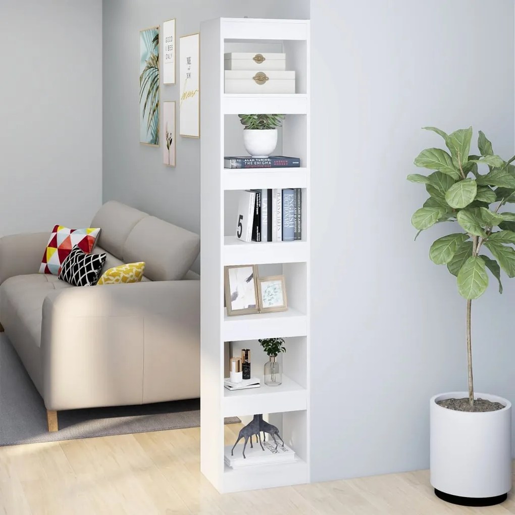 811637 vidaXL Estante/divisória 40x30x198 cm branco