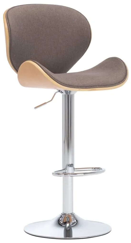 287414 vidaXL Cadeira de bar tecido cinzento-acastanhado
