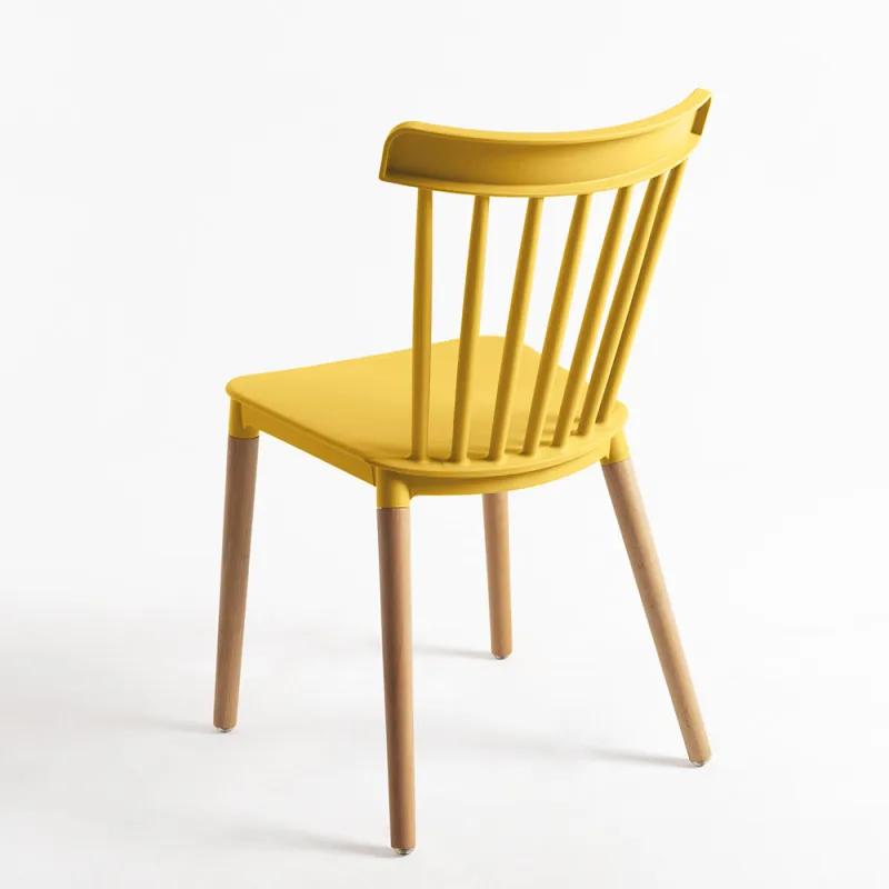 Pack 6 Cadeiras Leka - Amarelo